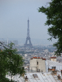 La Tour Eiffel - the view from Montmartre. Photo by Stu Bradley