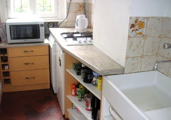 The kitchen is fully equipped