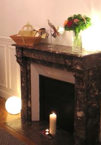 Romantic Montmartre features marble fireplaces in the salon and bedroom